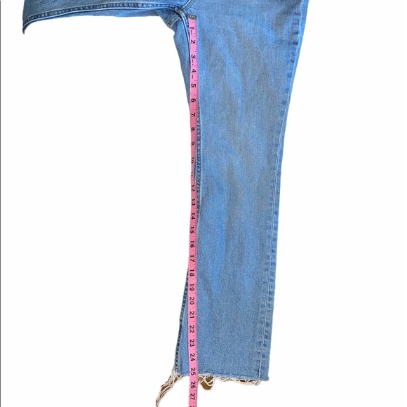 Everlane Jeans Straight Leg Raw Hem Cut Off Jeans 25 regular - Picture 6 of 8